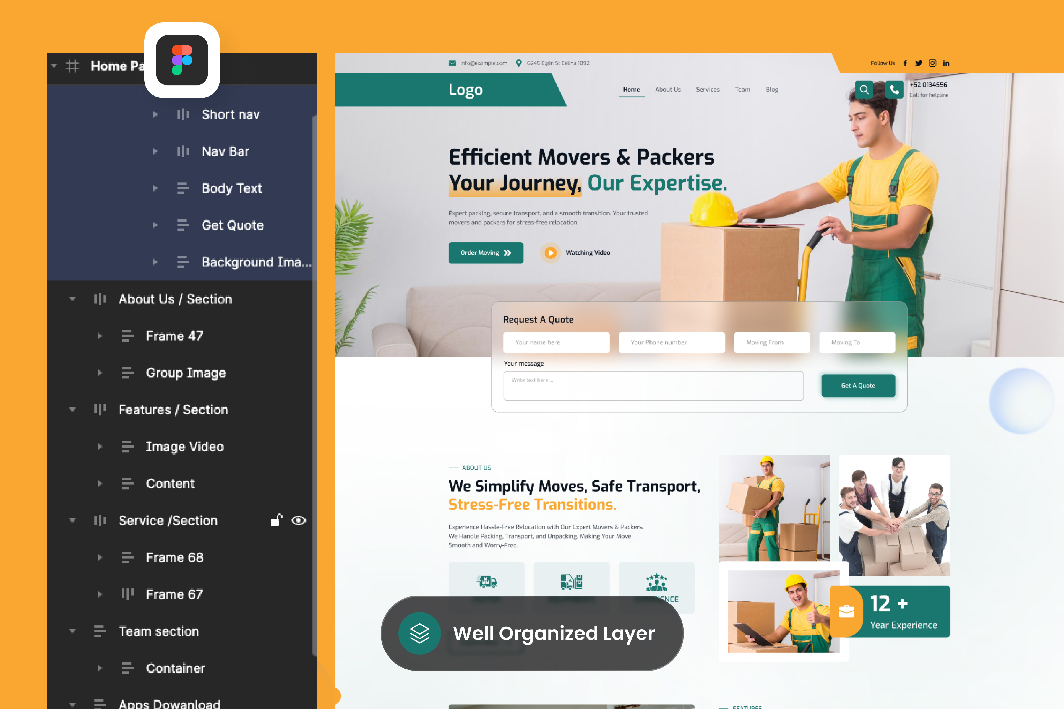Example of Creative Figma Website / Landing Design