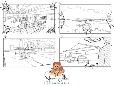 Sketched Storyboard - Ad 3 ad art cinematography design drawing sketch storyboard storyboardartist storyboarding