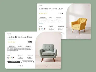 Shopping card design ui