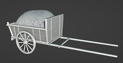 Wooden cart 3d 3d art 3d model 3d printing 3d sculpting blender design illustration ui warhammer