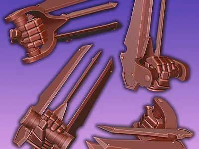 SciFi weapon 3d 3d art 3d model 3d printing 3d sculpting blender design illustration ui warhammer