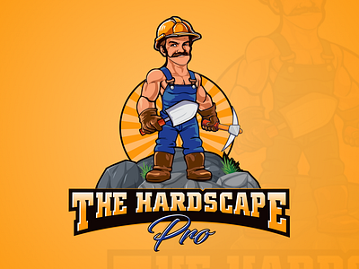 The Hardscape Logo Design | Mascot Logo Design adobe illustrator figma graphic design habibkhan18124 logo mascot logo ui ui design webdesign