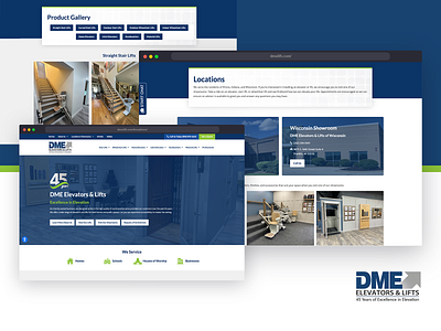 DME Elevators & Lifts - New Website Design & Build design ui ux web design