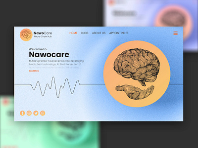 NawoCare's Color Identity blockchain brain branding clinic color identity graphic design logo neuro ui website