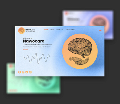 NawoCare's Color Identity blockchain brain branding clinic color identity graphic design logo neuro ui website