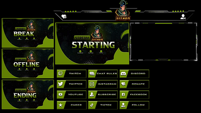 Streaming Overlay Package! animation branding graphic design logo motion graphics ui