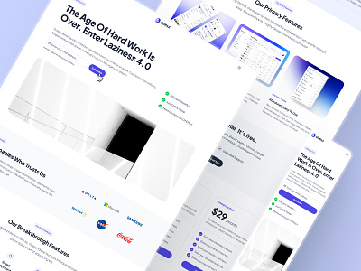 slothUI - World's Laziest Design System - SaaS Landing Page UIUX clean design system landing page minimal modern pricing ui purple responsive responsive ui saas saas landing page saas ui saas web design saas website slothui soft ui design ui kit web design website