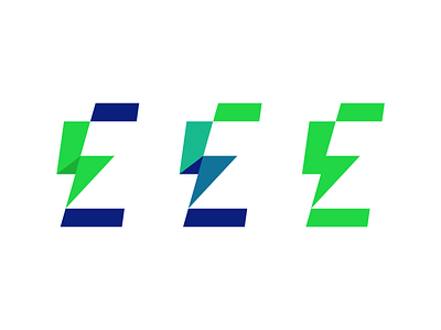 E + lightning bolt for renewable energy logo design bolt e electric electricity energy flash green letter mark monogram lightning bolt logo logo design renewable solar