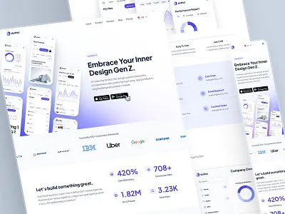 slothUI - World's Laziest Design System - SaaS Landing Page UIUX clean design system figma gradient landing page minimal purple responsive saas saas landing page saas ui saas web design saas website simple slothui soft ui ui kit web design website