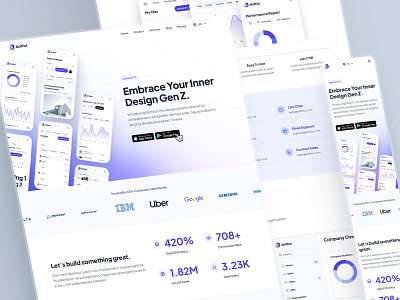 slothUI - World's Laziest Design System - SaaS Landing Page UIUX clean design system figma gradient landing page minimal purple responsive saas saas landing page saas ui saas web design saas website simple slothui soft ui ui kit web design website