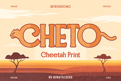 Cheto - Cheetah Print Font animal print cheetah pattern cheetah print display font font font style lettering sansserif type design typeface