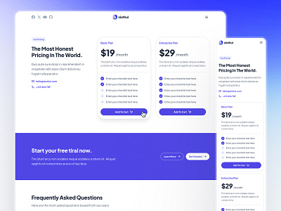 slothUI - World's Laziest Design System - Pricing Page Table UI clean design system gradient landing page minimal pricing pricing layout pricing plan pricing table pricing ui purple responsive saas saas landing page saas ui kit saas web design saas website table ui ui kit web design