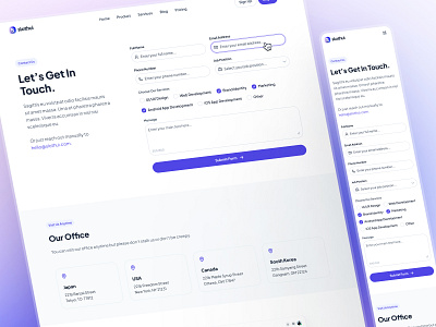 slothUI - World's Laziest Design System - Contact Us Page checkbox input clean contact form contact form ui contact page design system figma gradient minimal purple responsive simple slothui soft text input text input ui textarea input ui ui design ui kit