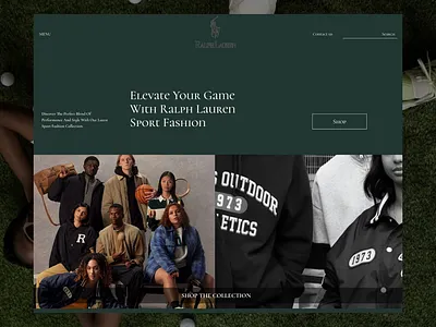 Reimagined Ralph Lauren online experience branding design e commerce fashion graphic design landing page ui web design