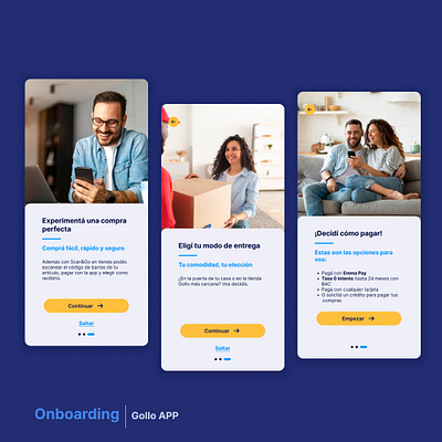 Onboarding Gollo App app app mobile interface onboarding shop store ui ui design uiux