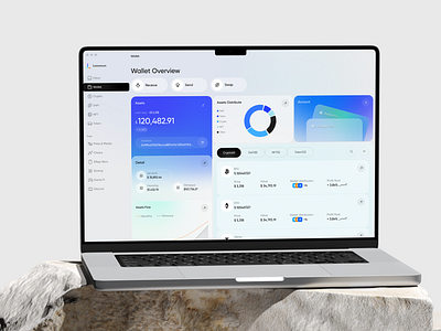 Modern Web 3.0 Wallet - Web(Light-1) crypto finance product design software ui ux vision pro wallet web design web3 website