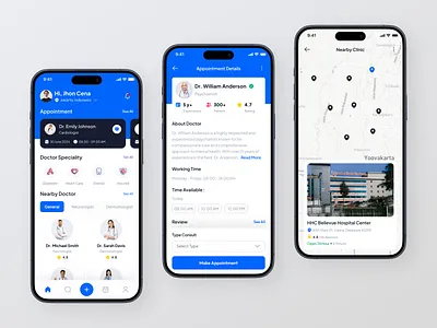 DocFinder - Medical Appoinment App app application design doctor appointment find doctors health tracker healthcare app medical booking online doctor telemedicine ui