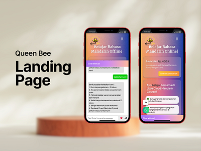 Queen Bee - Landing Page Private Course animation chat course glassmorphism landingpage private responsive website