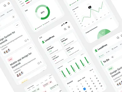 Project management dashboard-mobile responsive b2b clean colloboration tool dashboard figma mobile app mobile version nurpixel product design project management project tracking responsive view saas task management team work ui design ui ux user friendly interface web app web application