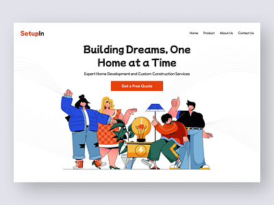 SetupIn - Home Developer ~ Website animation app branding design graphic design health illustration logo ui ux vector