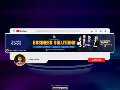 YouTube channel art Cover Banner Design art banner channel channel art cover graphic design logo design youtube youtube banner youtube header