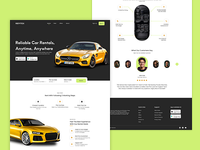 Elegant Car Rental Service Website Design car carrental creativedesign dark ui designinspiration designprocess figma graphicdesign herosection landingpage omarnur piximbond ui uidesign uiux userexperience userinterface ux uxdesign webdesign