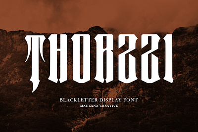 Thorzzi Blackletter Display Font blackletter font branding font fonts graphic design logo nostalgic