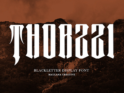 Thorzzi Blackletter Display Font blackletter font branding font fonts graphic design logo nostalgic