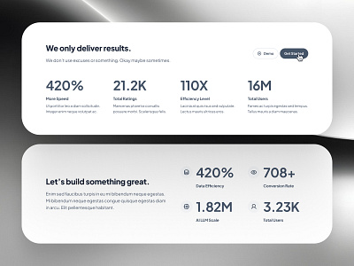 slothUI: Design System for Lazy Gen Z - Statistics Layout UIUX black and white clean design system figma gradient list ui minimal modern number ui simple soft statistics statistics section statistics ui stats stats ui ui ui design ui kit web design