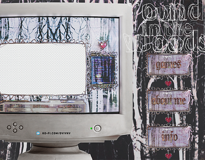 found_in_the_woods 3d creepy cybergothic stream stream graphics stream overlay twitch twitch design twitch graphics
