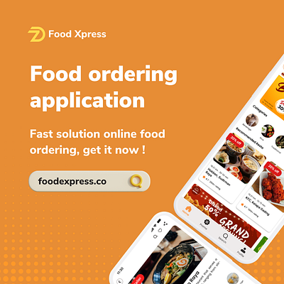 FOOD XPRESS - FOOD ORDERING APPLICATION branding case study design food design food ordering apps graphic design illustration mobile apps ui uiux design user experience user interface