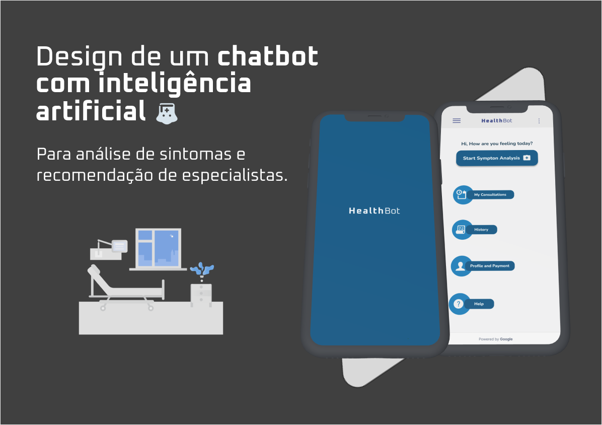 Healthbot - com IA chatbot design figma ia inteligencia artificial ui ux