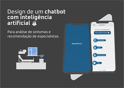 Healthbot - com IA chatbot design figma ia inteligencia artificial ui ux