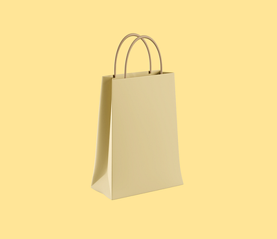 3D shopping bag icon 3d design graphic design icon illustration ui