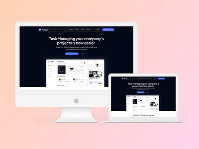 Nuegas - Managing Your Task Became Easier app dashboard graphic design landing page sass ui sass ux task management ui uiux uiux agencey user experience user interface ux web app design web design