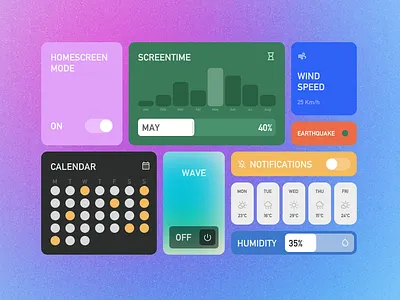 The Homescreen UI graphic design home ui ui card user experience user interface ux