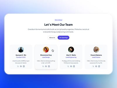 slothUI: World's Laziest Design System | Team Member Grid UIUX blue clean design system gradient grid ui minimal modern purple simple slothui soft team card team layout team member team member ui team ui ui ui design ui kit web design