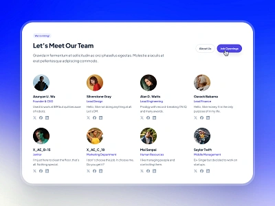 slothUI: World's Laziest Design System | Team Member Grid UIUX clean design system figma gradient grid layout grid ui minimal modern our team ui purple simple soft team member team member ui team section team ui ui ui design ui kit web design