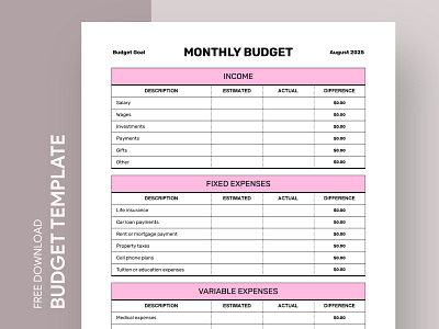 Modern Pink Monthly Budget Free Google Sheets Template budget budget planner docs financial plan free budget template free google docs templates free template google docs google google docs google sheets budget template modern modern budget template monthly monthly budget pink budget template sheets table template