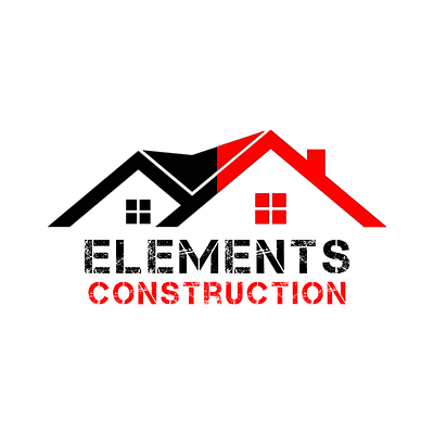 Elements Construction Logo branding graphic design logo