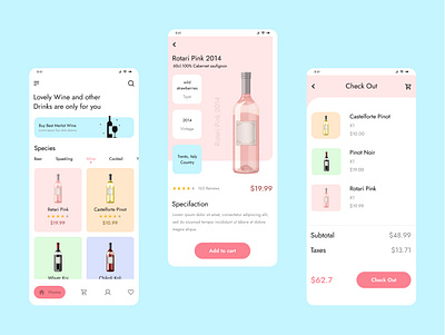 Wine App app creative mobile shop wine