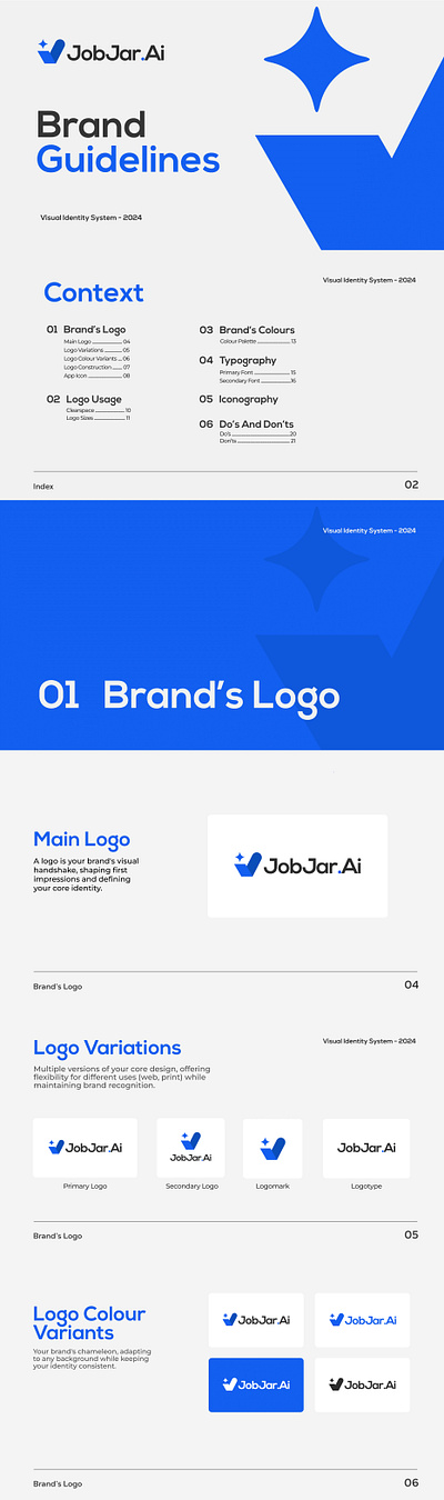 JobJar.Ai - Brand Guidelines brand guidelines branding design graphic design logo typography vector