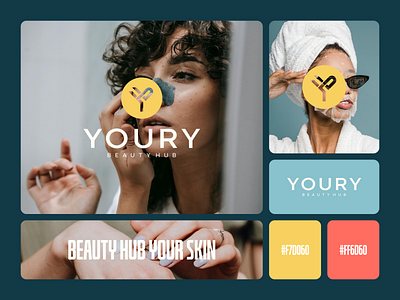 Youry app beautiful beauty branding care combination design dualmeaning graphic design logo logodesign skin skincare women y