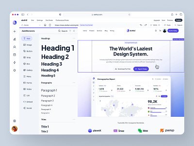 slothUI: World's Laziest Design System | No Code Web Builder UI clean dashboard dashboard ui figma gradient minimal modern no code ui no code web builder simple slothui soft ui ui design ui kit web builder web builder app web builder dashboard web builder ui website builder