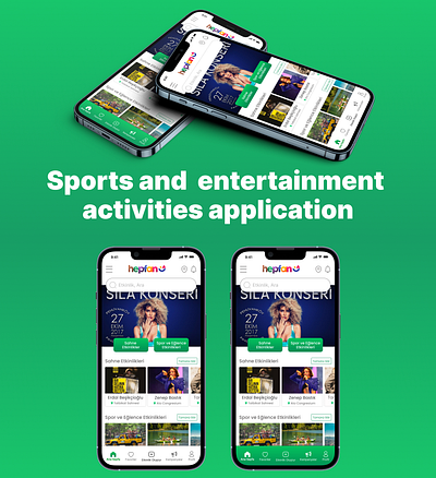 Sports and entertainment activities application app app design design mobil mobil app mobil app design mobil design sport app ui ui design uiux uiux design x