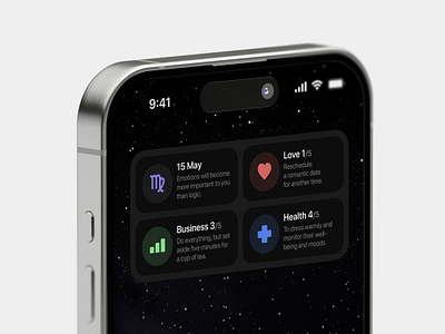 Astrology widget app ui ux widget