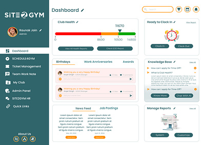Employee Portal Dashboard dashboard employee management figma design ui design