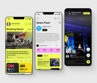 News App - Mobile app concept design interface mobileapp news newsapp product design ui ui design uiux uiux design ux ux design