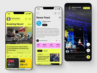 News App - Mobile app concept design interface mobileapp news newsapp product design ui ui design uiux uiux design ux ux design