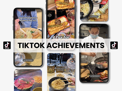 TikTok Achievements branding creation food japanese management media restaurant social tiktok video